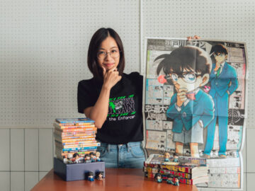 เทป พิมพ์ชนก แฟนพันธุ์แท้ที่มีหนังสือโคนัน 15 ภาษา กาชา 50 ตัว จนถึงภาพร่างของจริง