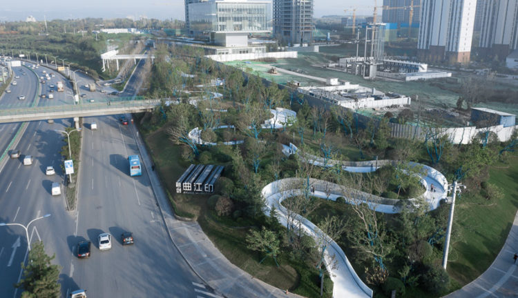 The Ribbon Dance Park ทางเดินสาธารณะเมืองจีนโดยสถาปนิกไทย เชื่อมผู้คนด้วยดีไซน์เขียว