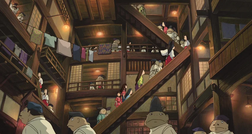 สถาปัตยกรรมใน Spirited Away รายละเอียดของอุโมงค์ ถนน โรงอาบน้ำ ที่ออกแบบเพื่อเล่าเรื่องราวให้ดีที่สุด